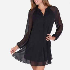 Joie Black Sheer Sleeve Dress